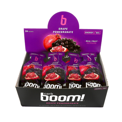 10 pcs GRAPE POMEGRANATE Carb Boom Energy Gel Single Serve Packet Sachet 41g - EXP DATE MAY 23, 2026