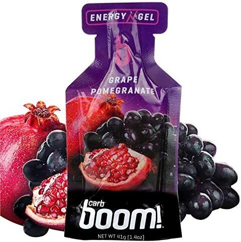 Carb Boom! Energy Gel Single Serve Packet Sachet 41g - Grape Pomegranate