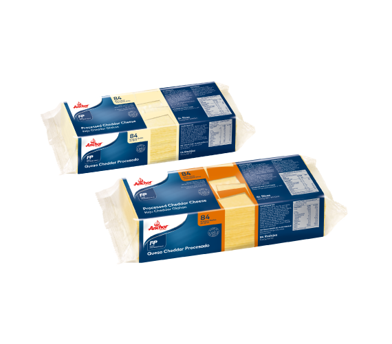 Anchor processed Pale CHEDDAR 84 Slice 1.040kg - Burger Slices