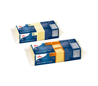 Anchor processed Pale CHEDDAR 84 Slice 1.040kg - Burger Slices