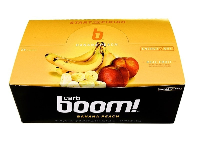 Carb Boom! Energy Gel Single Serve Packet Sachet 41g - Banana-Peach