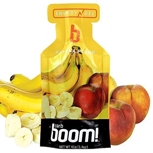 BANANA PEACH Carb Boom Energy Gel Single Serve Packet Sachet 41g - EXP DATE MAY 23, 2026