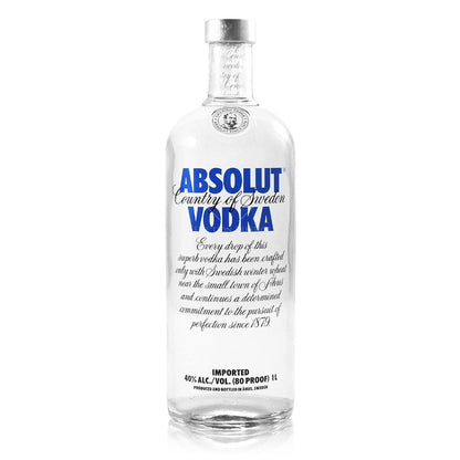 ABSOLUT VODKA 40% 1 LITER - Original Swedish Vodka