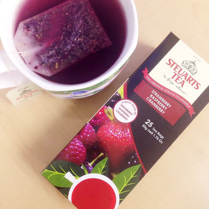 Steuarts STRAWBERRY, RASPBERRY AND CRANBERRY 25 tea bags