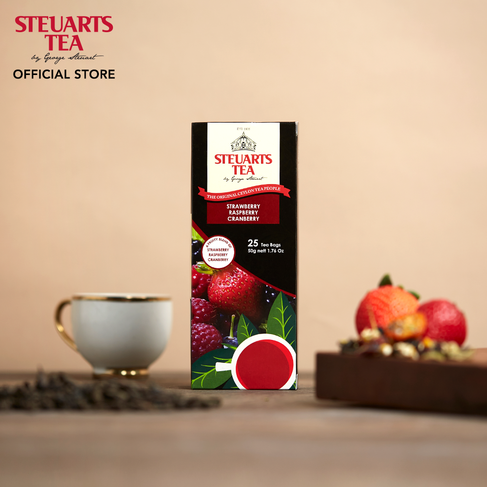 Steuarts STRAWBERRY, RASPBERRY AND CRANBERRY 25 tea bags