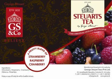 Steuarts STRAWBERRY, RASPBERRY AND CRANBERRY 25 tea bags