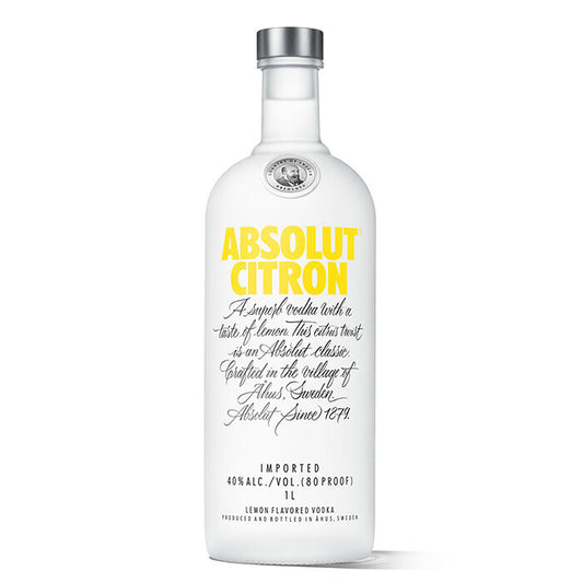 ABSOLUT CITRON 40% 1 LITER - Original Swedish Vodka