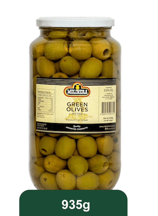 Molinera GREEN OLIVES PITTED 935g x 6