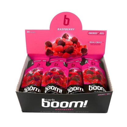 RASPBERRY Carb Boom Energy Gel Single Serve Packet Sachet 41g - EXP DATE MAY 23, 2026