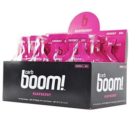 RASPBERRY Carb Boom Energy Gel Single Serve Packet Sachet 41g - EXP DATE MAY 23, 2026