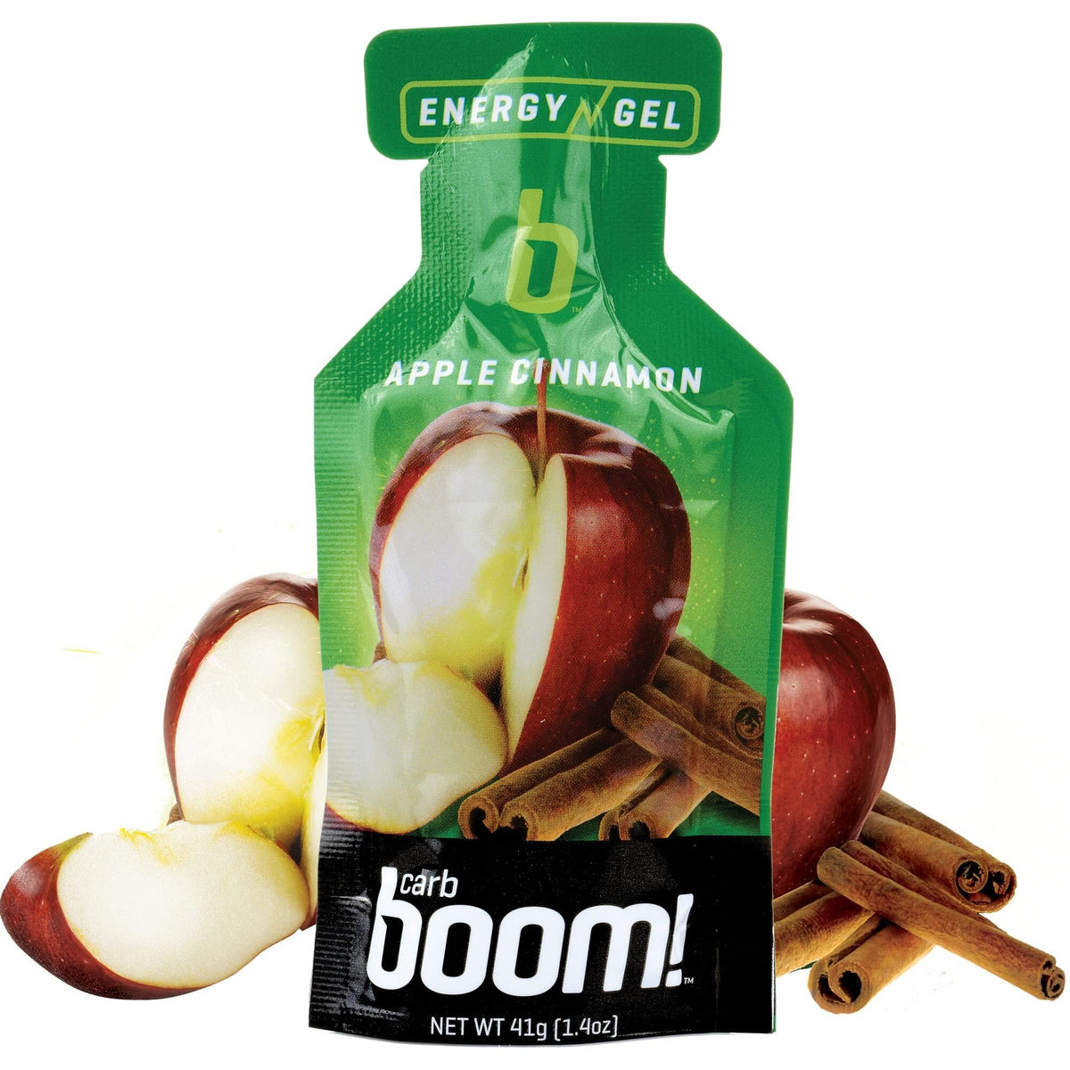 Carb Boom! Energy Gel Single Serve Packet Sachet 41g - Apple Cinnamon ...