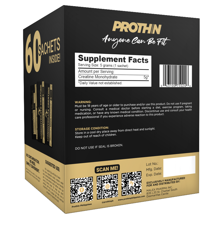 Prothin Monohydrate CREATINE Powder Unflavored 60 servings