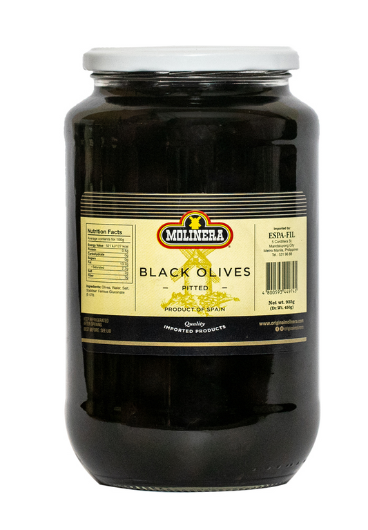 Molinera BLACK OLIVES PITTED 935g x 6 pcs