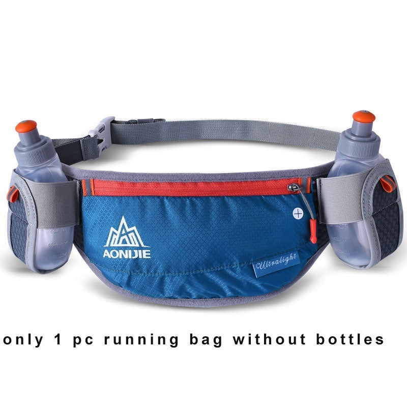 Aonijie Running Hydration Belt with 2 pockets for 170ml water bottles - DARK BLUE