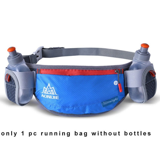 Aonijie Running Hydration Belt with 2 pockets for 170ml water bottles - BLUE