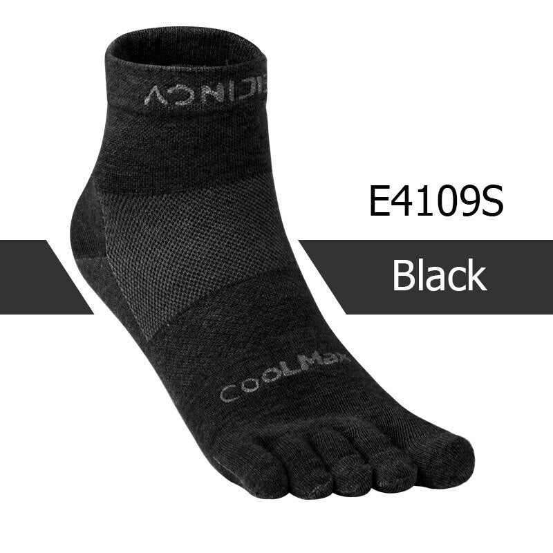 Aonijie COOL MAX TOE SOCKS - BLACK LARGE