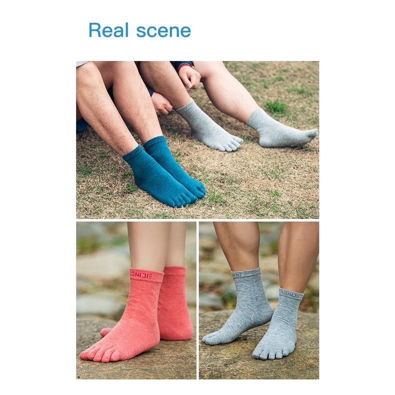 Aonijie MID CALF TOE SOCKS - BLACK MEDIUM