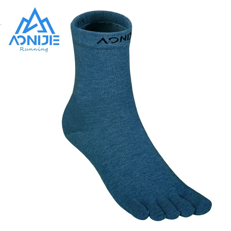 Aonijie MID CALF TOE SOCKS - GRAY LARGE