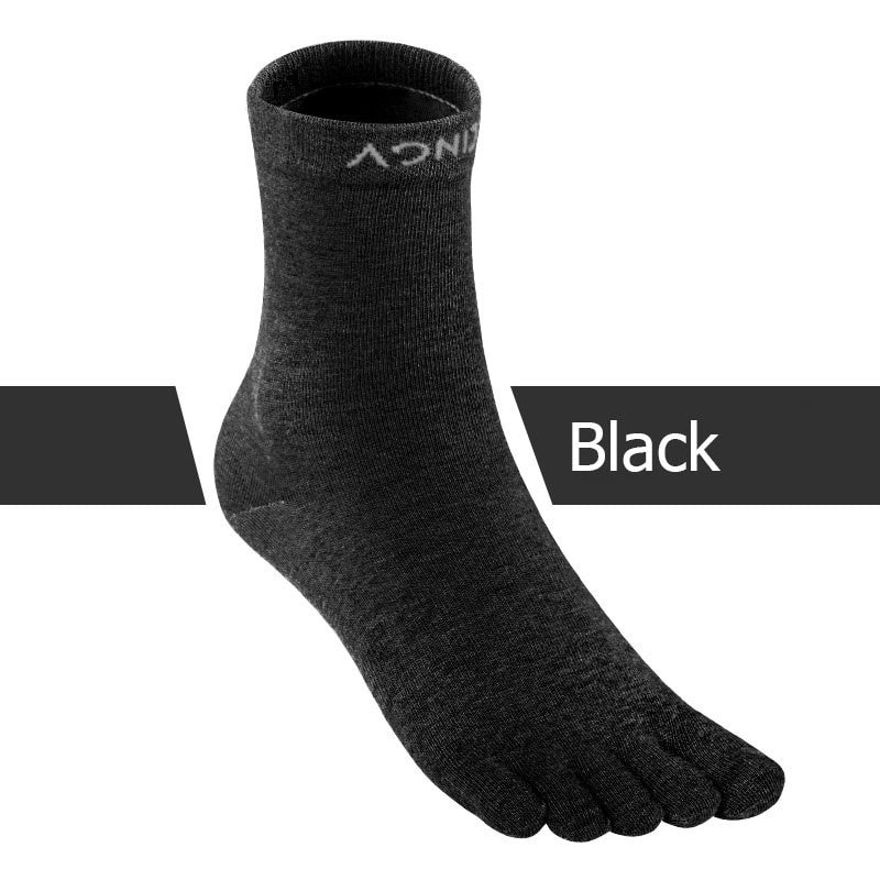 Aonijie MID CALF TOE SOCKS - BLACK SMALL