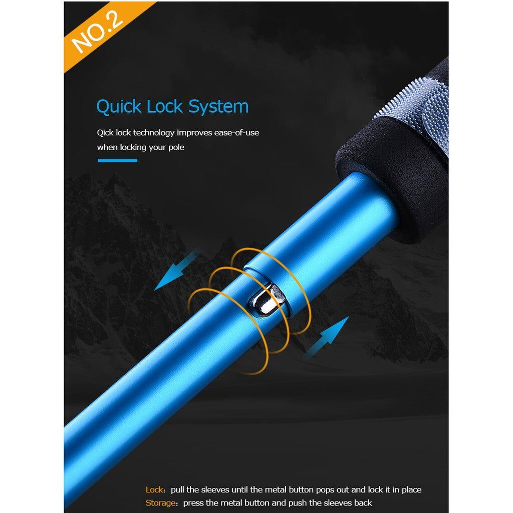 2 pcs Aonijie CARBON FIBER HIKING POLE E4201
