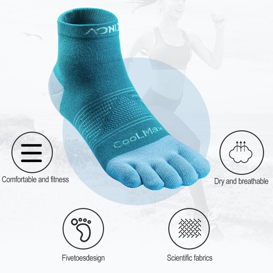 Aonijie Cool Max TOE SOCKS - BLUE MEDIUM