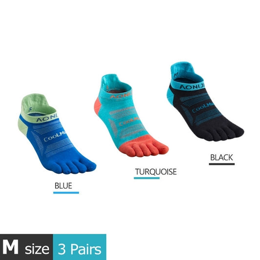 Aonijie LOW CUT COOL MAX TOE SOCKS 3 pairs - MEDIUM