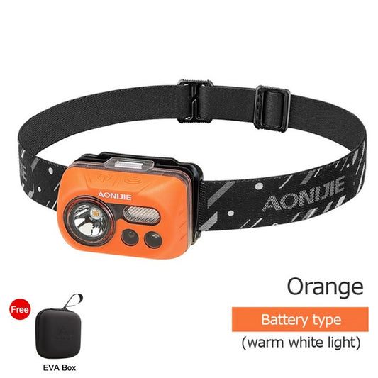 Aonijie LED HEADLAMP BATTERY OPERATED - ORANGE