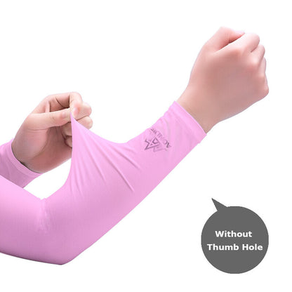 Aonijie COOLING ARM SLEEVES - PINK NO THUMB HOLE