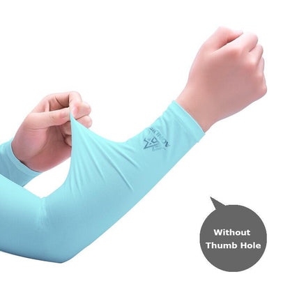 Aonijie COOLING ARM SLEEVES - BLUE NO THUMB HOLE