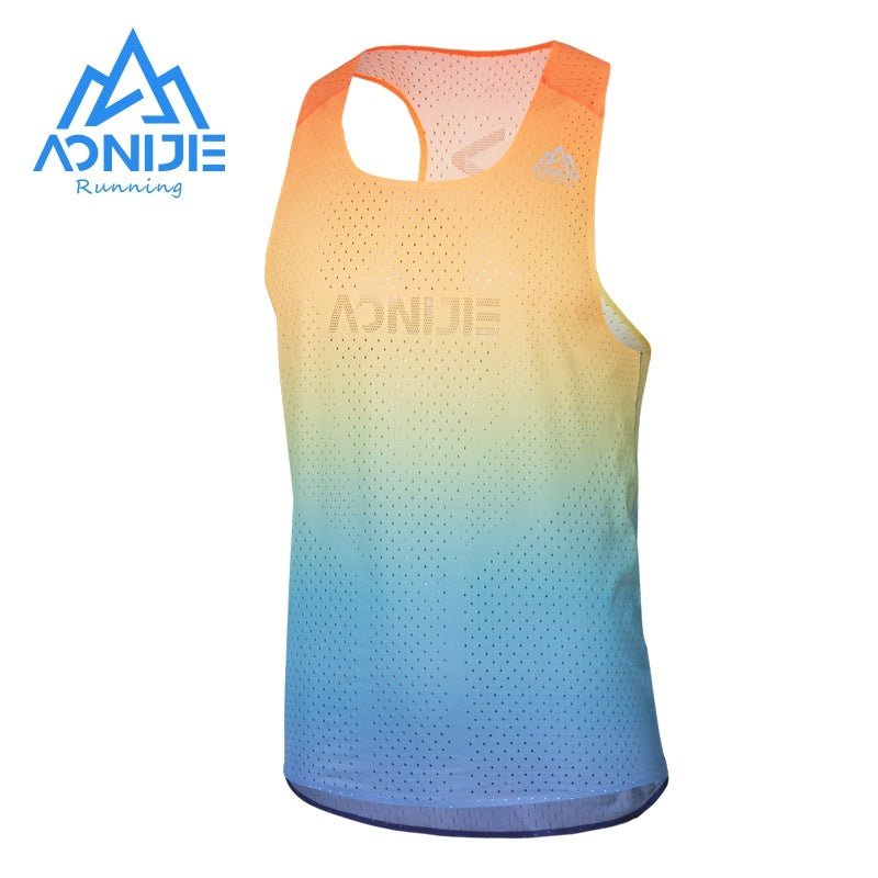 Aonijie QUICK DRYING MEN'S SINGLET - XXLARGE RAINBOW