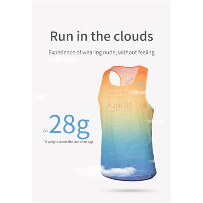 Aonijie QUICK DRYING MEN'S SINGLET - XLARGE RAINBOW