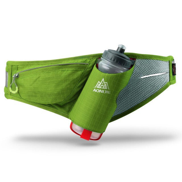 Aonijie RUNNING BELT With 600ml Water Bottle E849 + SH600 -- GREEN