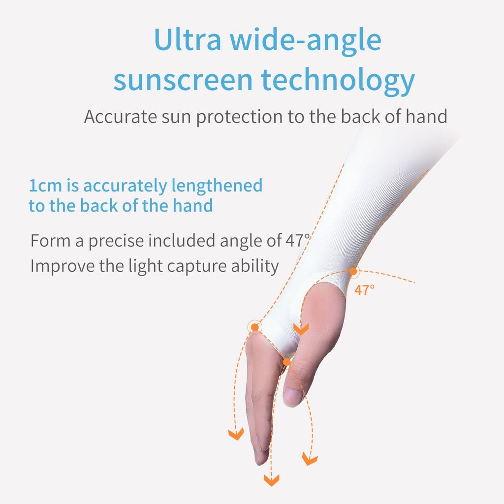 Aonijie WHITE SUNSCREEN SLEEVES with thumb hole