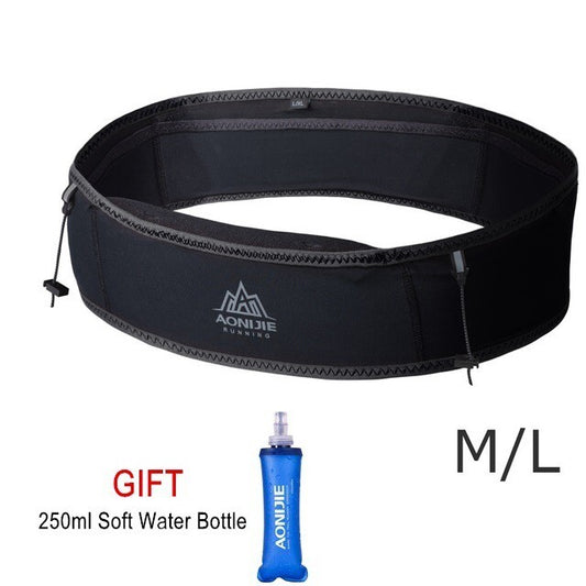 Aonijie Slim Waist Belt with 250ml Soft Flask - BLACK M/L