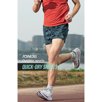 Aonijie MEN'S QUICK DRYING RUNNING SHORTS - GREEN LARGE