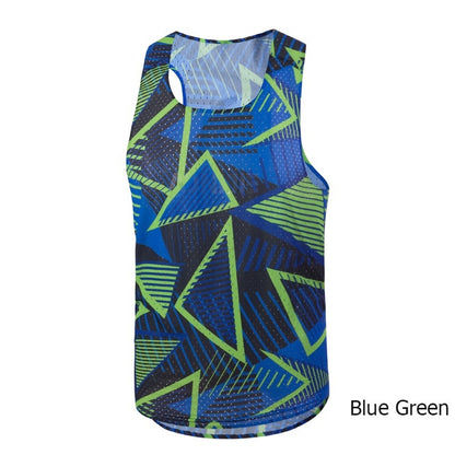 Aonijie QUICK DRYING MEN'S SINGLET - BLUE LARGE