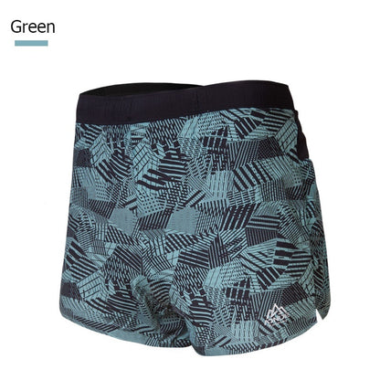 Aonijie MEN'S QUICK DRYING RUNNING SHORTS - GREEN LARGE