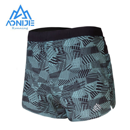 Aonijie MEN'S QUICK DRYING RUNNING SHORTS - GREEN LARGE