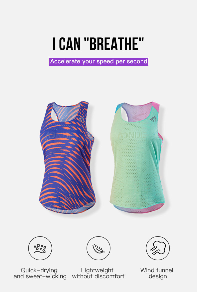 Aonijie QUICK DRYING LADIES SINGLET - RAINBOW SMALL