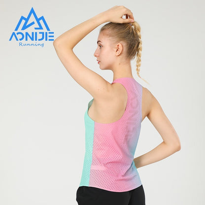 Aonijie QUICK DRYING LADIES SINGLET - RAINBOW XLARGE