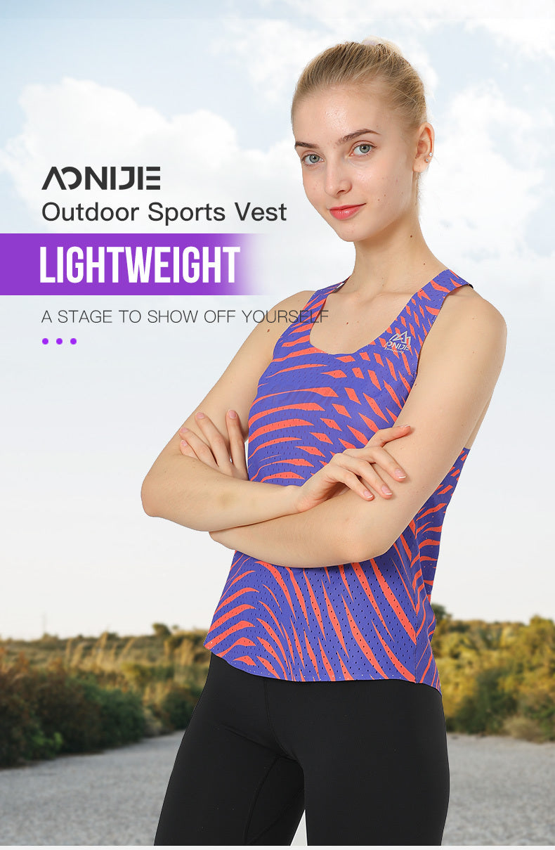 Aonijie QUICK DRYING LADIES SINGLET - RAINBOW XLARGE