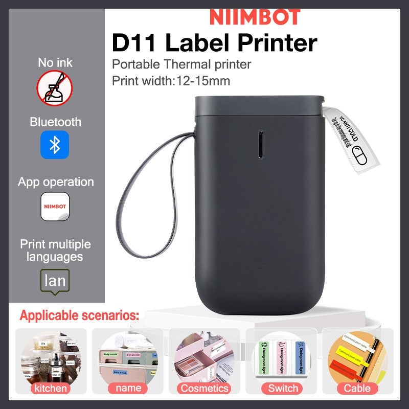 Niimbot D11 Portable Label Printer BLACK 12-15mm Width