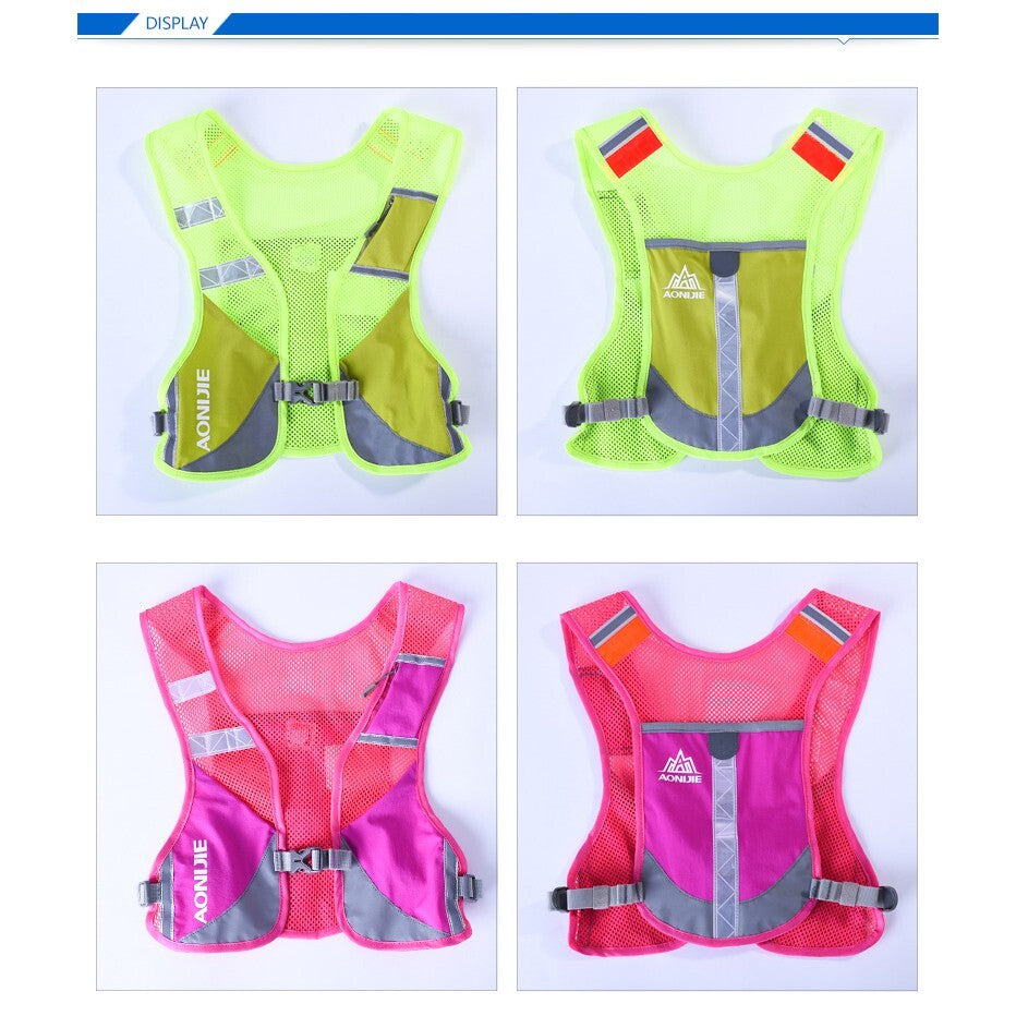 Aonijie GREEN Reflective Running Vest Hydration Backpack