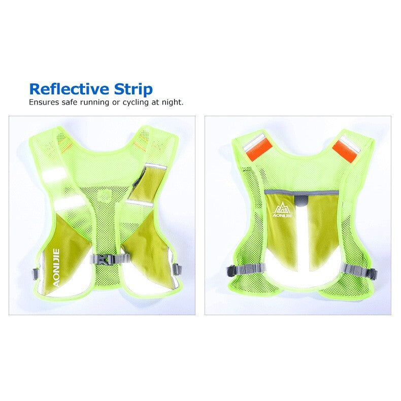 Aonijie BLUE Reflective Running Vest Hydration Backpack