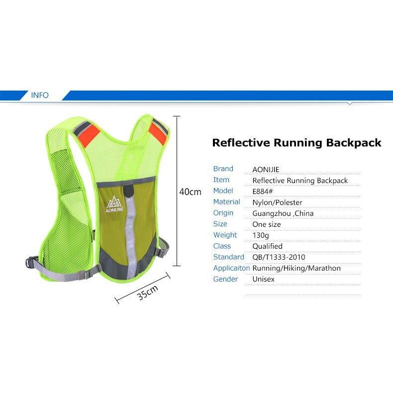 Aonijie ROSE Reflective Running Vest Hydration Backpack