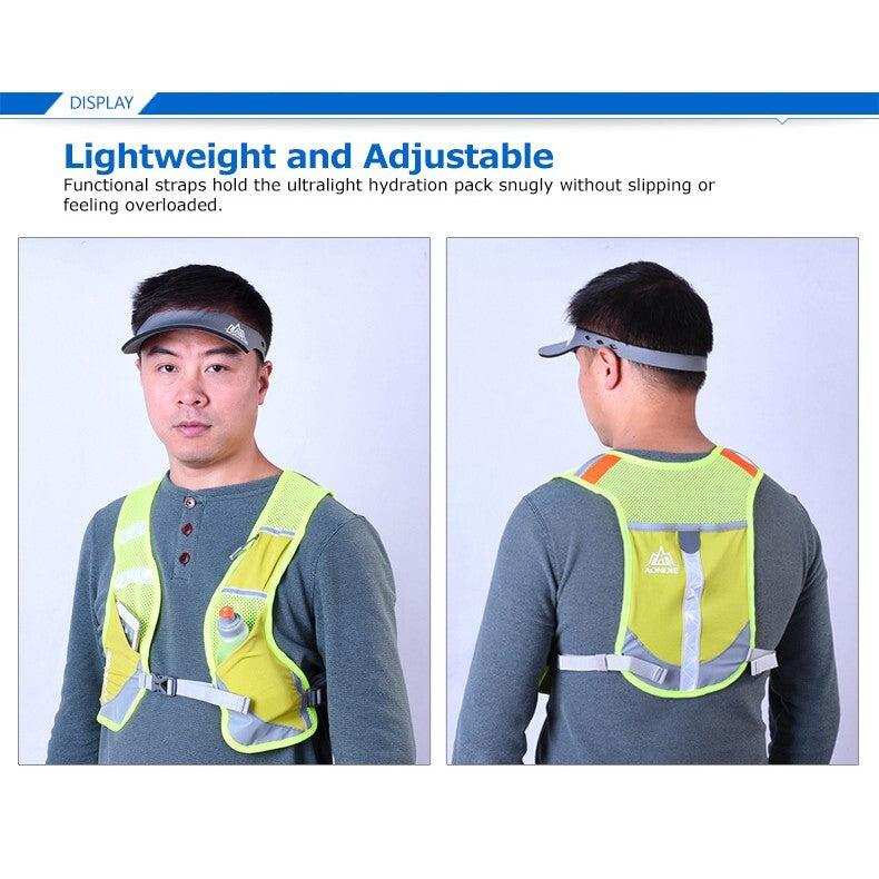 Aonijie BLUE Reflective Running Vest Hydration Backpack