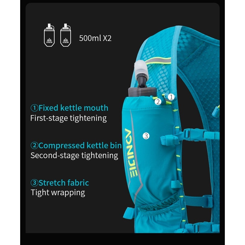 Aonijie 5L Running Vest Backpack - GRAY - C9107 (Vest Only)