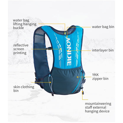 Aonijie 5L Running Vest Hydration Backpack - YELLOW - C9102 (Vest Only)