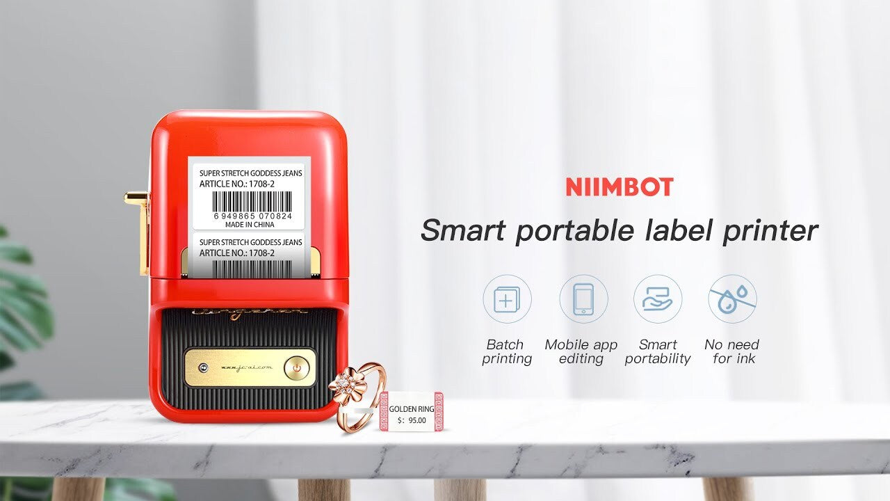 Niimbot B21 RED Label Printer 20-50mm Width