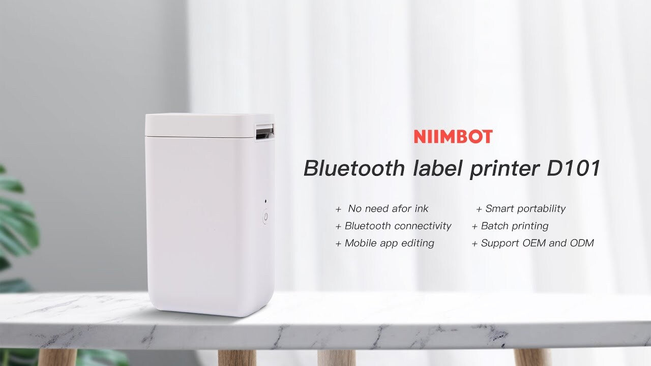 Niimbot D101 WHITE Bluetooth Label Printer 20-25mm